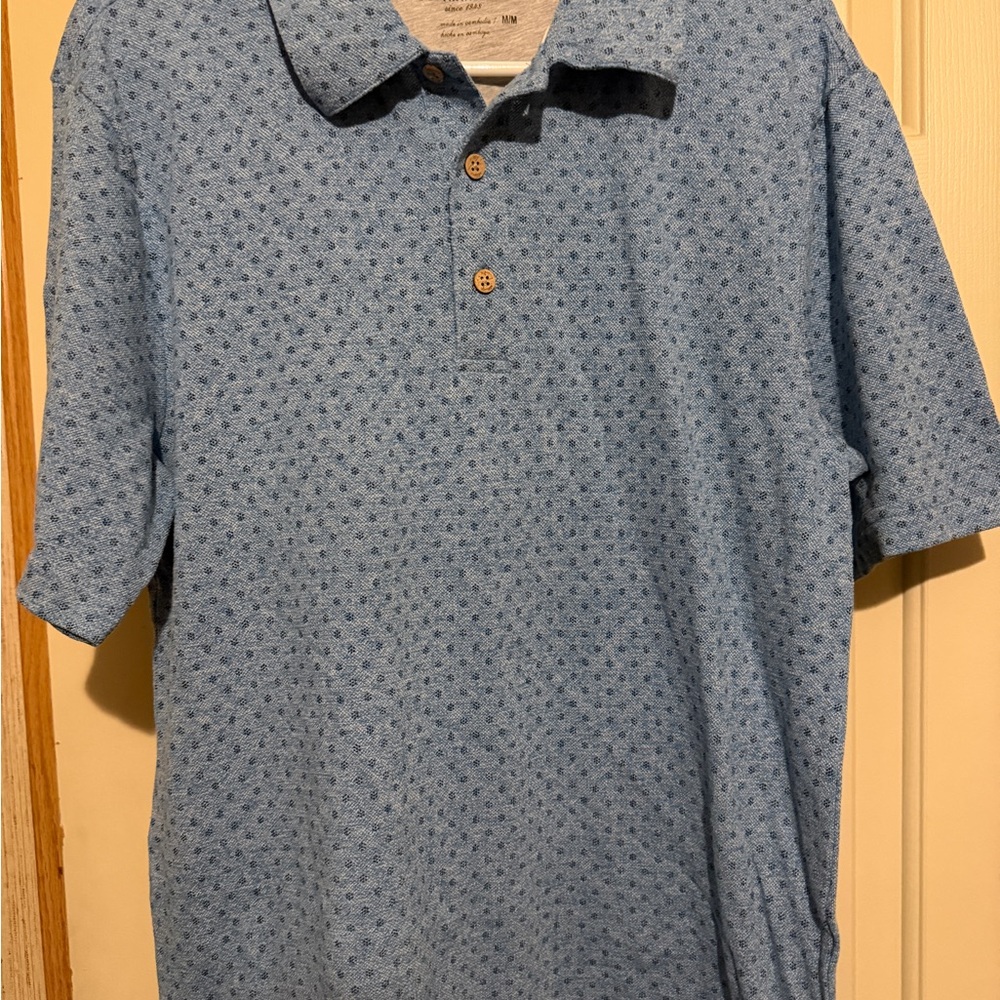 Weatherproof Sky Blue Textured Polo Shirt